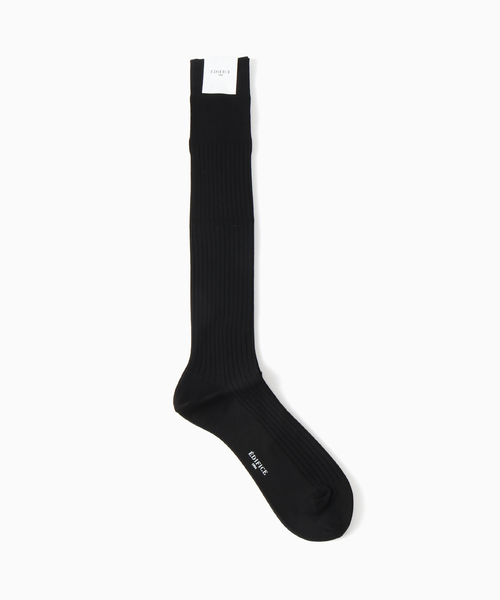 EDIFICE（エディフィス）の「リブホーズ（ソックス/靴下・メンズ・ブラック/チャコールグレー・FREE）」の2枚目の写真