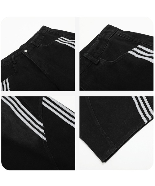 mushwear（マッシュウェア）の「サイドステッチバレルデニム（デニムパンツ・メンズ・ブラック/ブルー・SMALL/MEDIUM/LARGE/X-LARGE）」の12枚目の写真