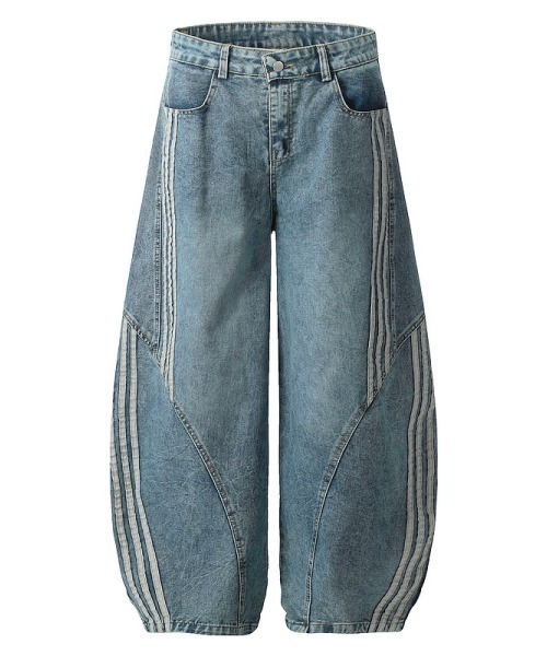 mushwear（マッシュウェア）の「サイドステッチバレルデニム（デニムパンツ・メンズ・ブラック/ブルー・SMALL/MEDIUM/LARGE/X-LARGE）」の13枚目の写真