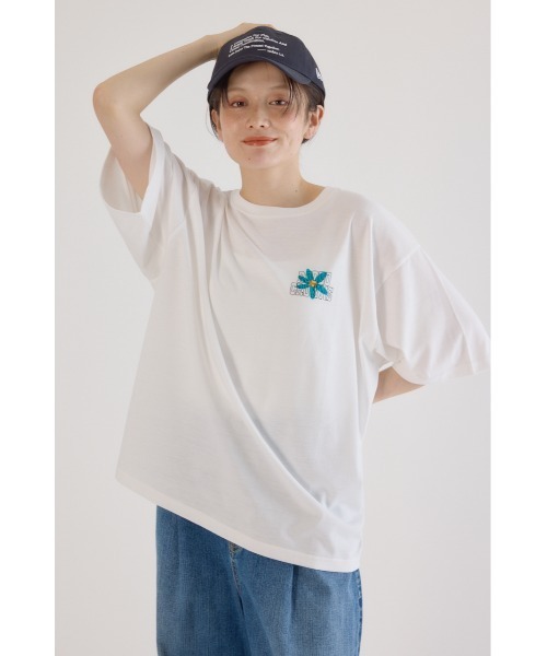ロゴパッチ Tシャツ フラワークロスパッチTシャツ｜ロデオクラウンズ／ロデオ