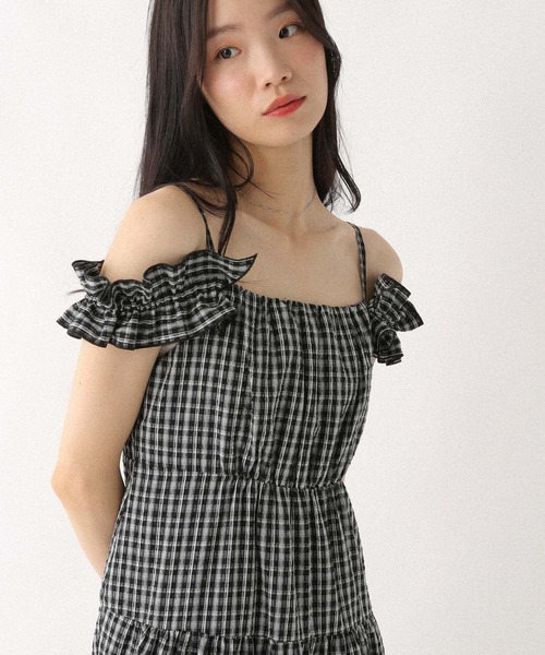 2WAYショルダーフリルワンピース 581599（ワンピース）｜Heather