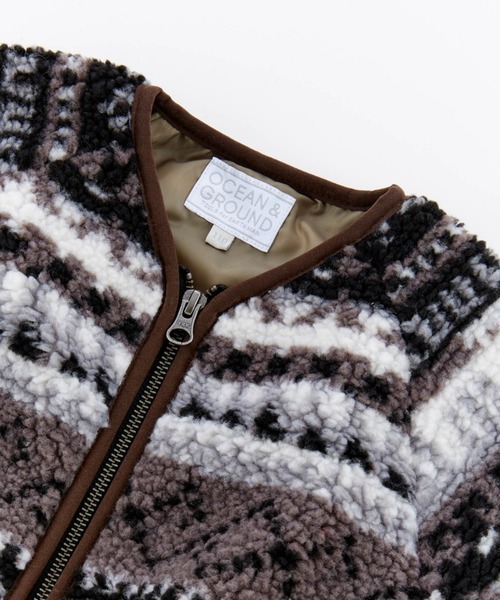 Ocean&Ground（オーシャン&グラウンド）の「ｼﾞｬｶﾞｰﾄﾞﾎﾞｱｼﾞｬﾝﾊﾟｰ（ブルゾン・キッズ・ブラック/マルチ・100/90/140/130/120/110）」の3枚目の写真