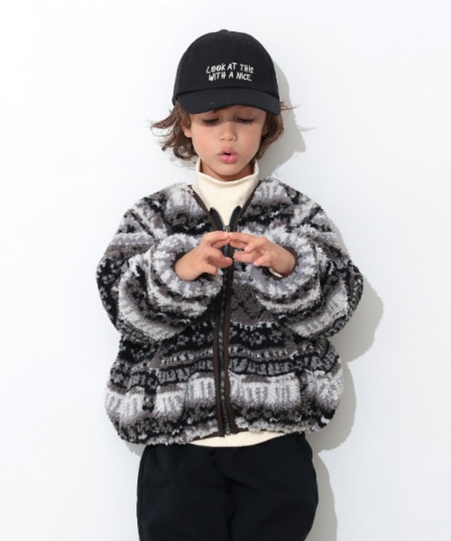 Ocean&Ground（オーシャン&グラウンド）の「ｼﾞｬｶﾞｰﾄﾞﾎﾞｱｼﾞｬﾝﾊﾟｰ（ブルゾン・キッズ・ブラック/マルチ・100/90/140/130/120/110）」の4枚目の写真