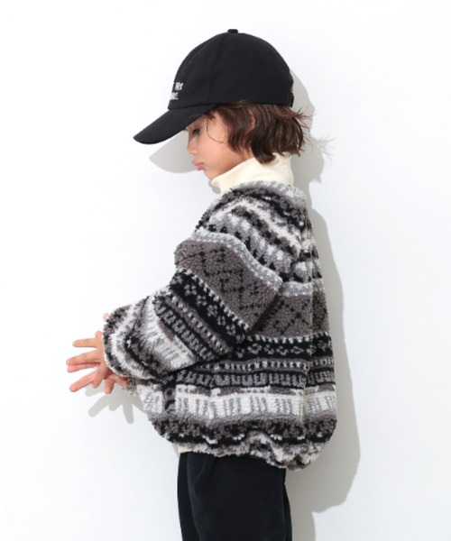 Ocean&Ground（オーシャン&グラウンド）の「ｼﾞｬｶﾞｰﾄﾞﾎﾞｱｼﾞｬﾝﾊﾟｰ（ブルゾン・キッズ・ブラック/マルチ・100/90/140/130/120/110）」の5枚目の写真