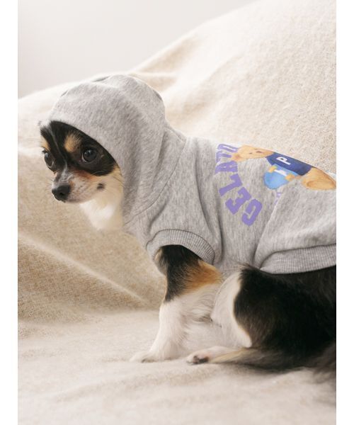 gelato pique（ジェラートピケ）の「【CAT&DOG】スポーティーベア裏毛プルオーバー（ペットウェア・レディース・アイボリー/グレー/ネイビー・L/M/S）」の10枚目の写真