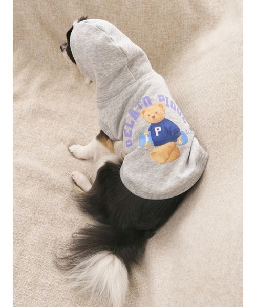 gelato pique（ジェラートピケ）の「【CAT&DOG】スポーティーベア裏毛プルオーバー（ペットウェア・レディース・アイボリー/グレー/ネイビー・L/M/S）」の11枚目の写真