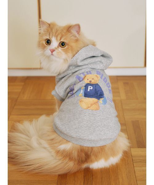 gelato pique（ジェラートピケ）の「【CAT&DOG】スポーティーベア裏毛プルオーバー（ペットウェア・レディース・アイボリー/グレー/ネイビー・L/M/S）」の12枚目の写真