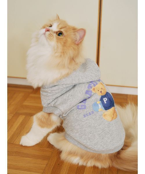 gelato pique（ジェラートピケ）の「【CAT&DOG】スポーティーベア裏毛プルオーバー（ペットウェア・レディース・アイボリー/グレー/ネイビー・L/M/S）」の13枚目の写真