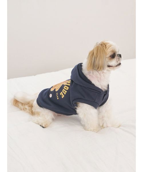 gelato pique（ジェラートピケ）の「【CAT&DOG】スポーティーベア裏毛プルオーバー（ペットウェア・レディース・アイボリー/グレー/ネイビー・L/M/S）」の15枚目の写真