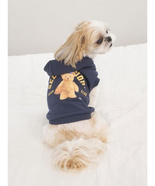 gelato pique（ジェラートピケ）の「【CAT&DOG】スポーティーベア裏毛プルオーバー（ペットウェア・レディース・アイボリー/グレー/ネイビー・L/M/S）」の17枚目の写真