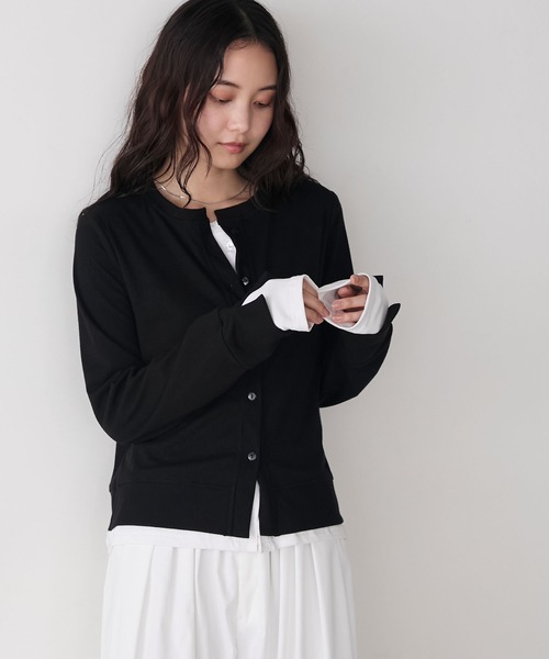 forksy.】レイヤードラメリブカーディガン forksy.│MONO-MART