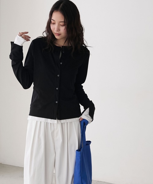 forksy.（フォルクシー）の「【forksy.】レイヤードラメリブカーディガン（カーディガン/ボレロ・レディース・グレー系/ブラック系/アイボリー系/ブラウン系・FREE）」の12枚目の写真