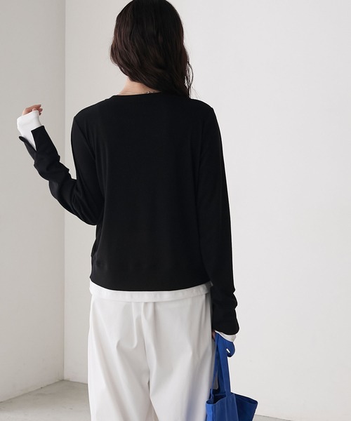 forksy.（フォルクシー）の「【forksy.】レイヤードラメリブカーディガン（カーディガン/ボレロ・レディース・グレー系/ブラック系/アイボリー系/ブラウン系・FREE）」の14枚目の写真