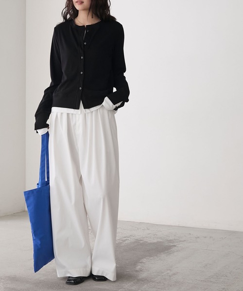 forksy.（フォルクシー）の「【forksy.】レイヤードラメリブカーディガン（カーディガン/ボレロ・レディース・グレー系/ブラック系/アイボリー系/ブラウン系・FREE）」の15枚目の写真