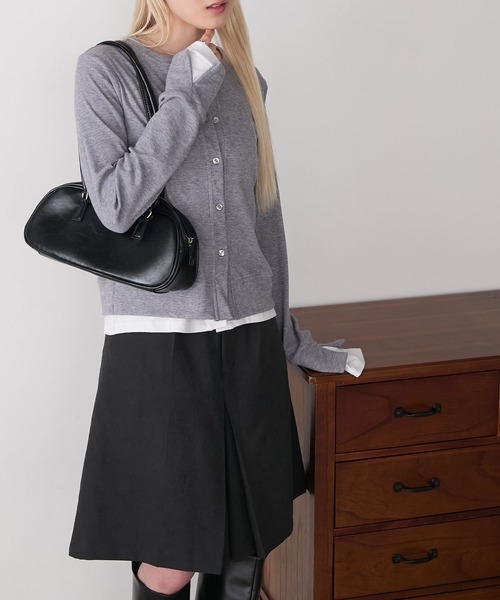 forksy.（フォルクシー）の「【forksy.】レイヤードラメリブカーディガン（カーディガン/ボレロ・レディース・グレー系/ブラック系/アイボリー系/ブラウン系・FREE）」の21枚目の写真