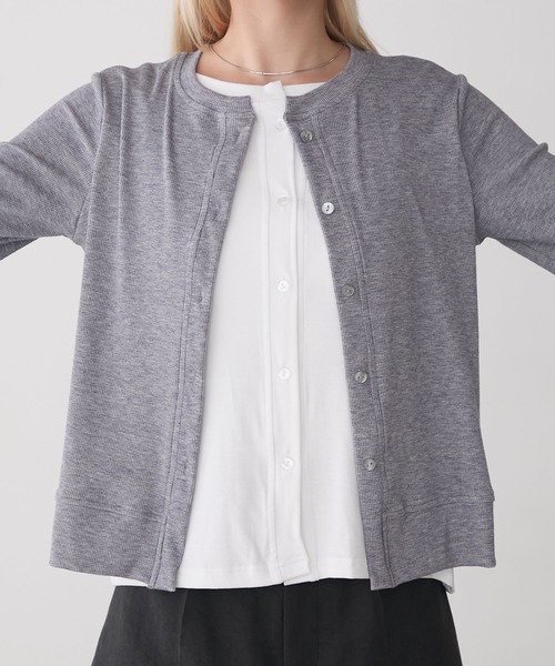 forksy.】レイヤードラメリブカーディガン forksy.│MONO-MART