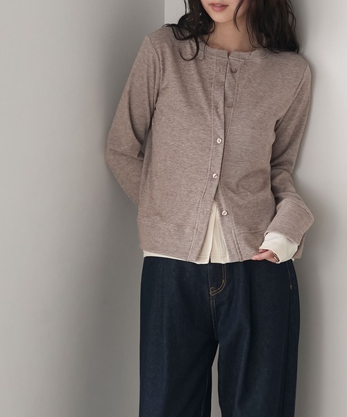 forksy.】レイヤードラメリブカーディガン forksy.│MONO-MART