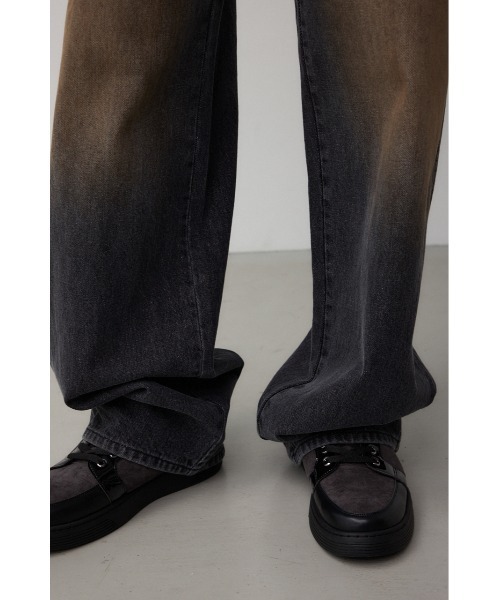 AZUL by moussy（アズールバイマウジー）の「AZUL DENIM ヴィンテージワイドペインター（デニムパンツ・メンズ・ブラック・LARGE/MEDIUM/SMALL）」の15枚目の写真