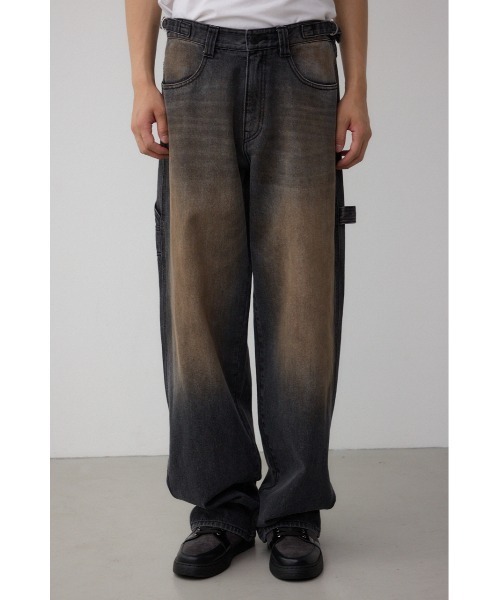 AZUL by moussy（アズールバイマウジー）の「AZUL DENIM ヴィンテージワイドペインター（デニムパンツ・メンズ・ブラック・LARGE/MEDIUM/SMALL）」の5枚目の写真