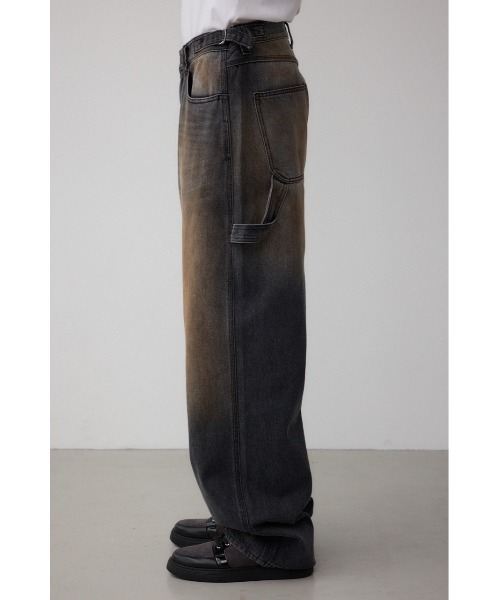 AZUL by moussy（アズールバイマウジー）の「AZUL DENIM ヴィンテージワイドペインター（デニムパンツ・メンズ・ブラック・LARGE/MEDIUM/SMALL）」の6枚目の写真