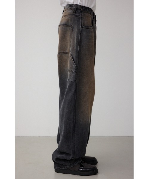 AZUL by moussy（アズールバイマウジー）の「AZUL DENIM ヴィンテージワイドペインター（デニムパンツ・メンズ・ブラック・LARGE/MEDIUM/SMALL）」の7枚目の写真