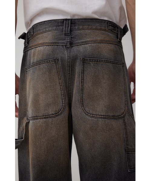 AZUL by moussy（アズールバイマウジー）の「AZUL DENIM ヴィンテージワイドペインター（デニムパンツ・メンズ・ブラック・LARGE/MEDIUM/SMALL）」の10枚目の写真