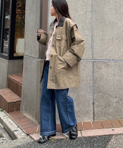 CIAOPANIC TYPY（チャオパニックティピー）の「マルチウェイワークオーバーサイズジャケット（その他アウター・レディース・ベージュ/カーキ/インディゴブルー・ONE SIZE）」の13枚目の写真