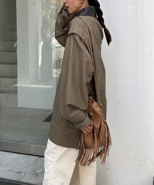 CIAOPANIC TYPY（チャオパニックティピー）の「マルチウェイワークオーバーサイズジャケット（その他アウター・レディース・ベージュ/カーキ/インディゴブルー・ONE SIZE）」の16枚目の写真