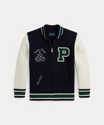 POLO RALPH LAUREN CHILDRENSWEAR（ポロ ラルフ ローレン チルドレンズウェア）の「レターマン コットン フルジップ セーター（スタジャン・キッズ）」
