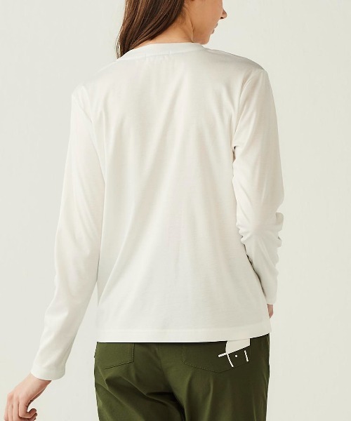 Picone CLUB（ピッコーネクラブ）の「コード刺繍UV冷感プルオーバー（Tシャツ/カットソー・レディース・ピンク/ライトグレー/ホワイト/ブラック・S/M/L）」の12枚目の写真