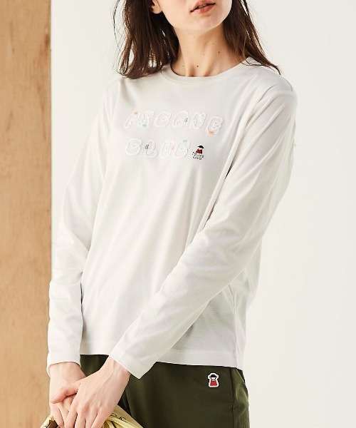 Picone CLUB（ピッコーネクラブ）の「コード刺繍UV冷感プルオーバー（Tシャツ/カットソー・レディース・ピンク/ライトグレー/ホワイト/ブラック・S/M/L）」の18枚目の写真