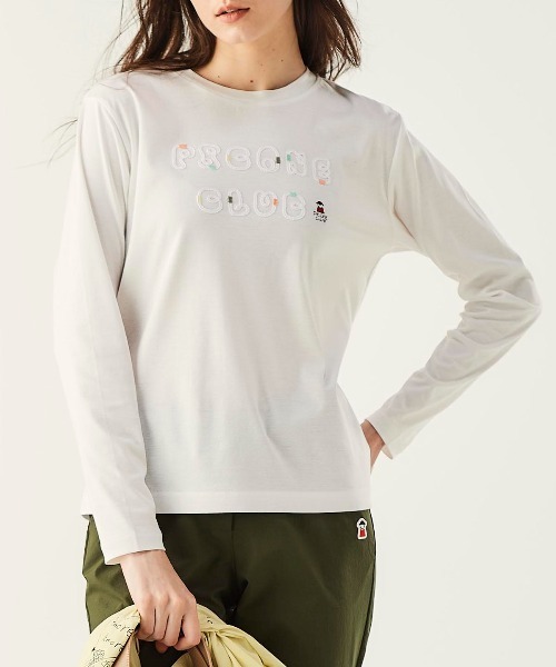 Picone CLUB（ピッコーネクラブ）の「コード刺繍UV冷感プルオーバー（Tシャツ/カットソー・レディース・ピンク/ライトグレー/ホワイト/ブラック・S/M/L）」の19枚目の写真