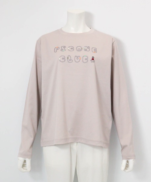Picone CLUB（ピッコーネクラブ）の「コード刺繍UV冷感プルオーバー（Tシャツ/カットソー・レディース・ピンク/ライトグレー/ホワイト/ブラック・S/M/L）」の5枚目の写真