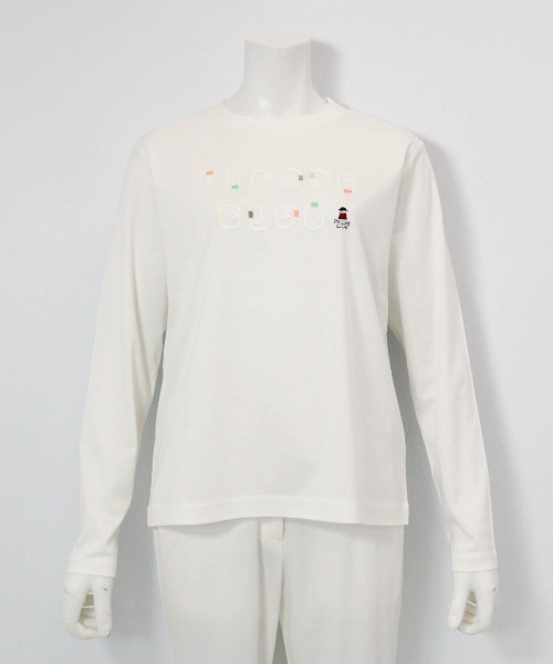 Picone CLUB（ピッコーネクラブ）の「コード刺繍UV冷感プルオーバー（Tシャツ/カットソー・レディース・ピンク/ライトグレー/ホワイト/ブラック・S/M/L）」の7枚目の写真