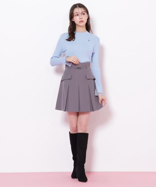 JILL by JILL STUART（ジルバイジルスチュアート）の「＜セットアップ対応＞ベルト付ベーシックツイルミニスカート（スカート・レディース・グレー/ブラウン/ベージュ・MEDIUM/SMALL）」の6枚目の写真