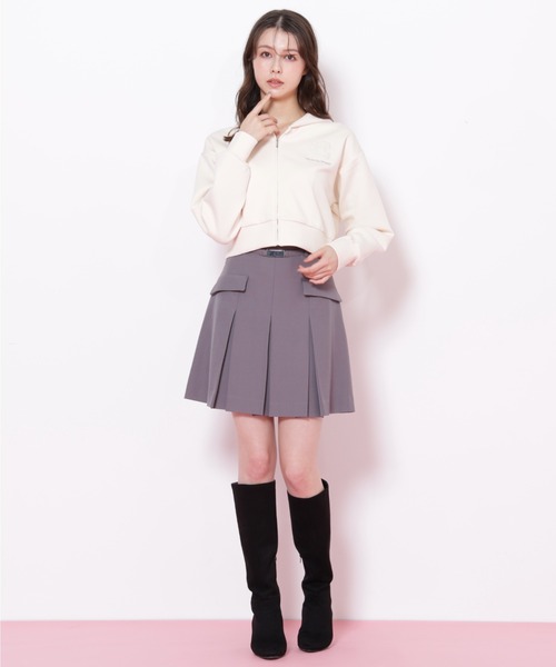 JILL by JILL STUART（ジルバイジルスチュアート）の「＜セットアップ対応＞ベルト付ベーシックツイルミニスカート（スカート・レディース・グレー/ブラウン/ベージュ・MEDIUM/SMALL）」の22枚目の写真