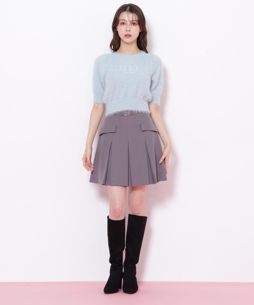 JILL by JILL STUART（ジルバイジルスチュアート）の「＜セットアップ対応＞ベルト付ベーシックツイルミニスカート（スカート・レディース・グレー/ブラウン/ベージュ・MEDIUM/SMALL）」の12枚目の写真