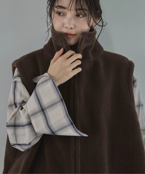 セール】ダブルジップボアベスト（その他アウター）｜feepur