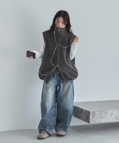 ダブルジップボアベスト（その他アウター）｜feepur（フェピュール）の