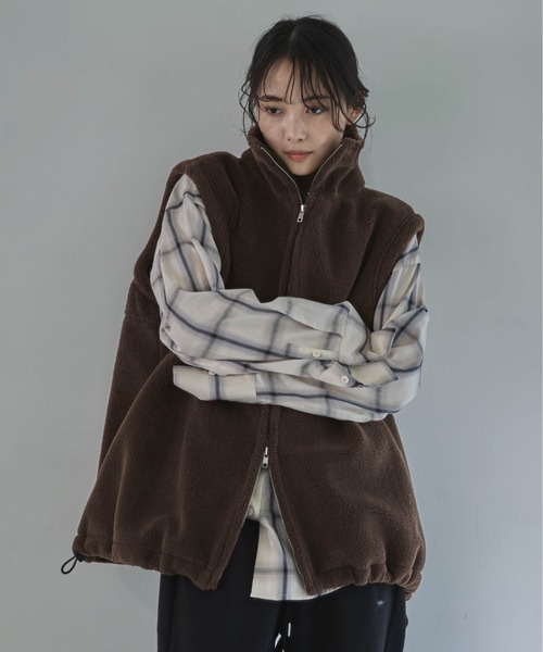 セール】ダブルジップボアベスト（その他アウター）｜feepur