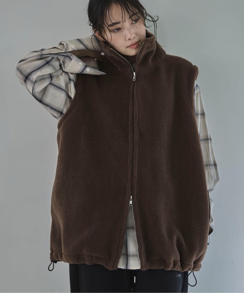 ダブルジップボアベスト（その他アウター）｜feepur（フェピュール）の