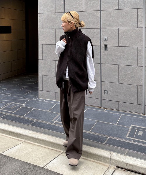 ダブルジップボアベスト（その他アウター）｜feepur（フェピュール）の