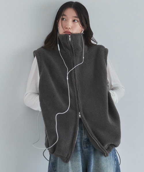 ダブルジップボアベスト（その他アウター）｜feepur（フェピュール）の