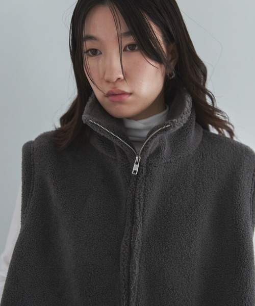 feepur（フェピュール）の「ダブルジップボアベスト（その他アウター