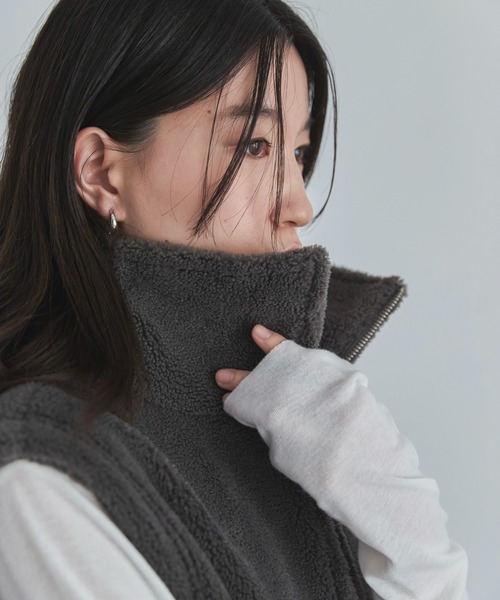 feepur（フェピュール）の「ダブルジップボアベスト（その他アウター