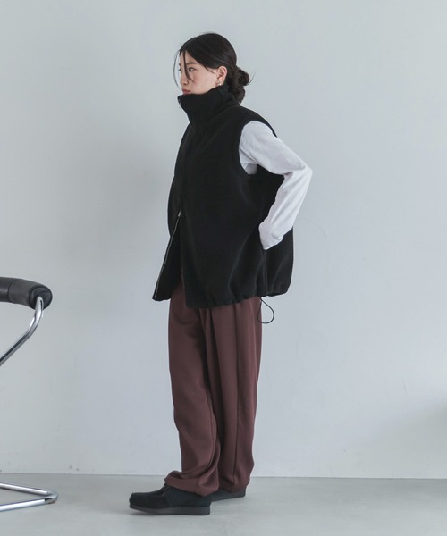 feepur（フェピュール）の「ダブルジップボアベスト（その他アウター・レディース・グレー/ブラウン/ブラック・MEDIUM）」の16枚目の写真