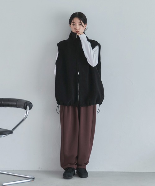 ダブルジップボアベスト（その他アウター）｜feepur（フェピュール）の