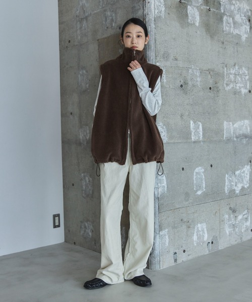 ダブルジップボアベスト（その他アウター）｜feepur（フェピュール）の