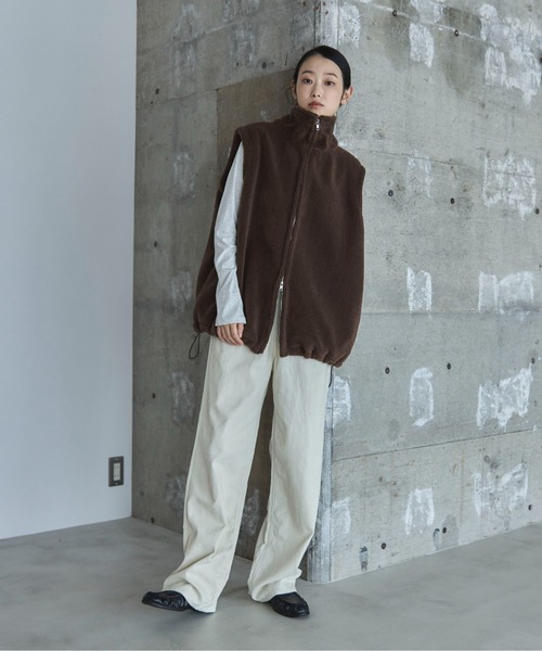 feepur ダブルジップボアベスト ダブルジップボアベスト（その他アウター）｜feepur（フェピュール）の