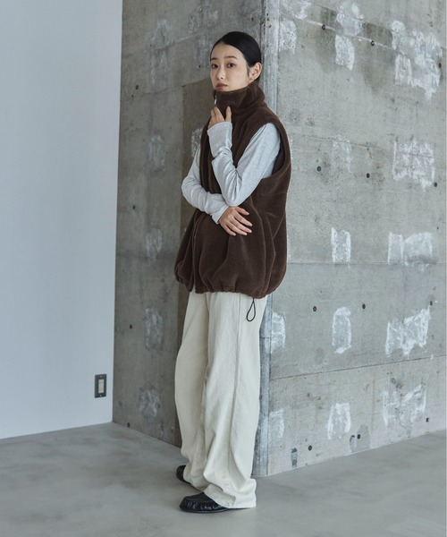 ダブルジップボアベスト（その他アウター）｜feepur（フェピュール）の